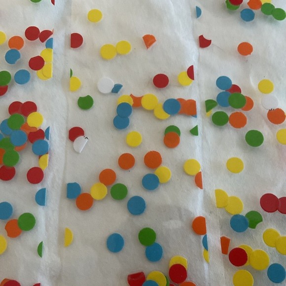 9"  LAMINATED BOOKMARKS Set Of  Five Colorful Confetti Ribbon Top - Picture 6 of 6